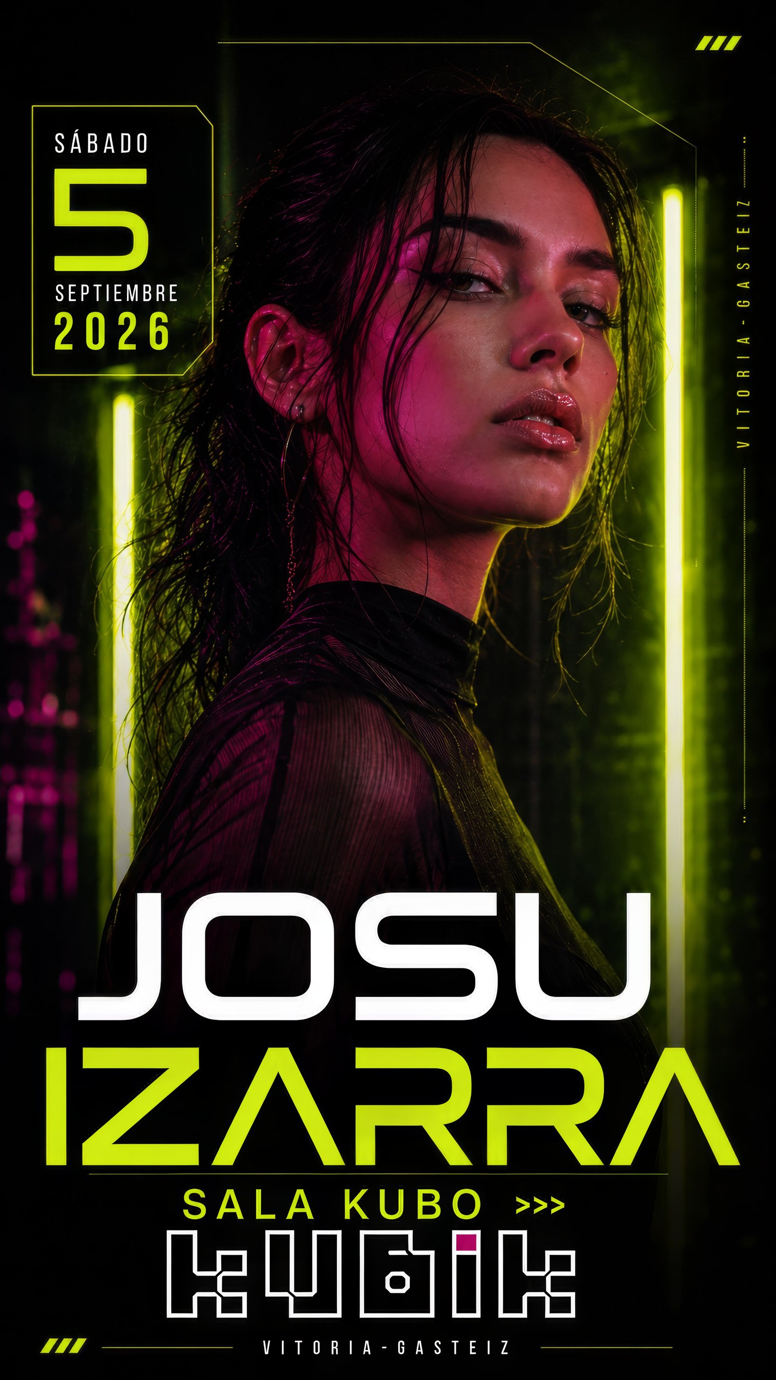 Cartel de Josu Izarra DJ, 5 de septiembre de 2026 en Sala KUBO, KUBIK